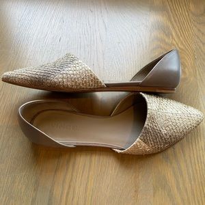 Vince Nina D’orsay Snake Skin Flats
